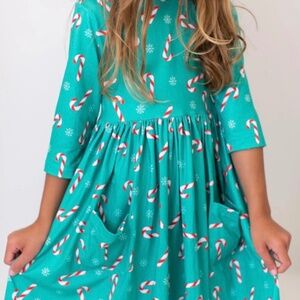 Mila and Rose Christmas Candy Twirl Dress